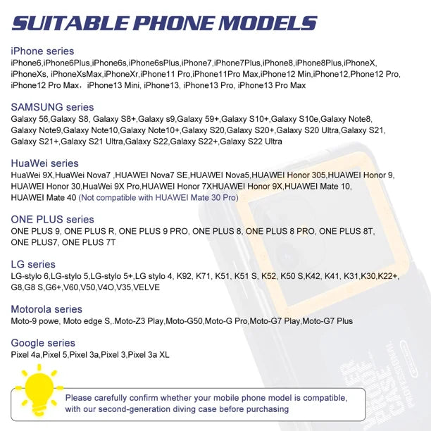 Waterproof Protective Case for Phones Up to 6.9 Inch U249