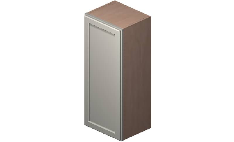 Antique White 1 Door 2 Shelves Wall Cabinet High-Density Fiberboard L217488