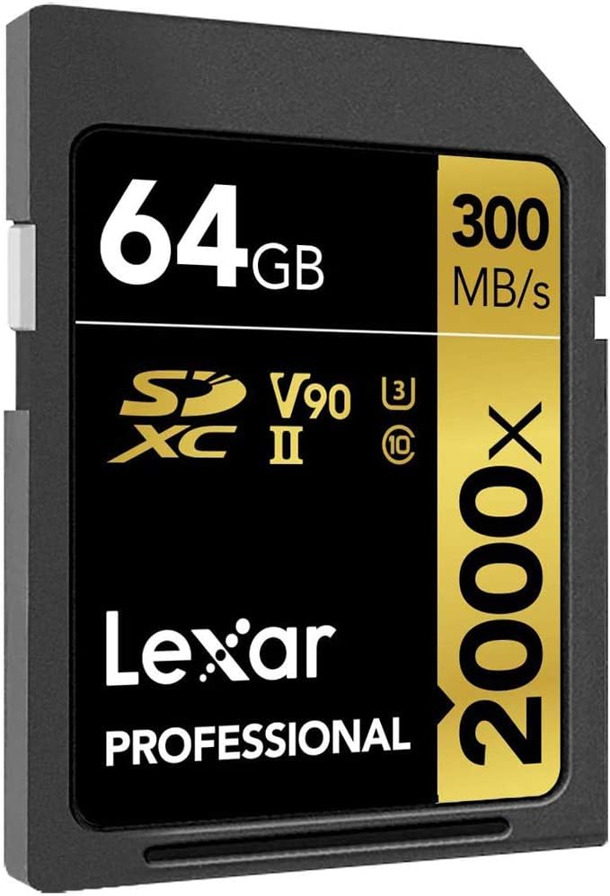 64GB SDXC UHS-II Memory Card with Reader & Case Q366