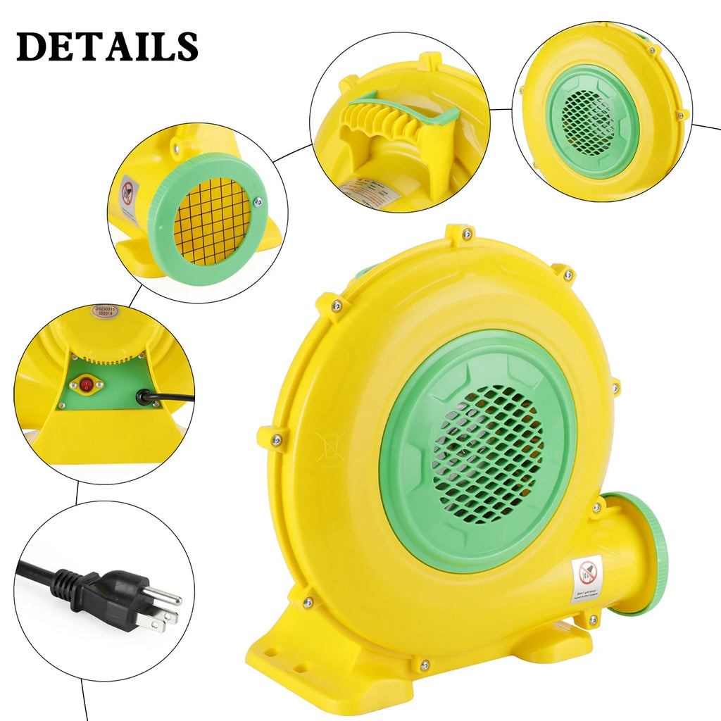 550 Watt Inflatable Bounce House Water Slide Air Pump Blower Fan E74826