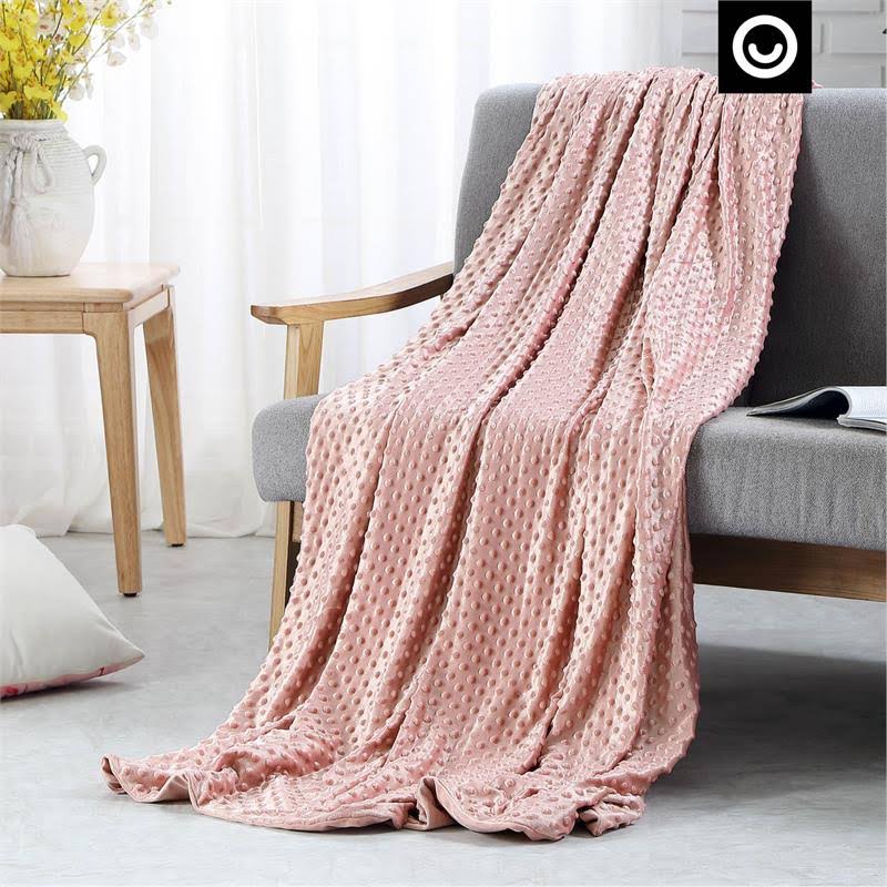 72 x 80 in. Blush Weighted Blanket - 25 lbs J3098