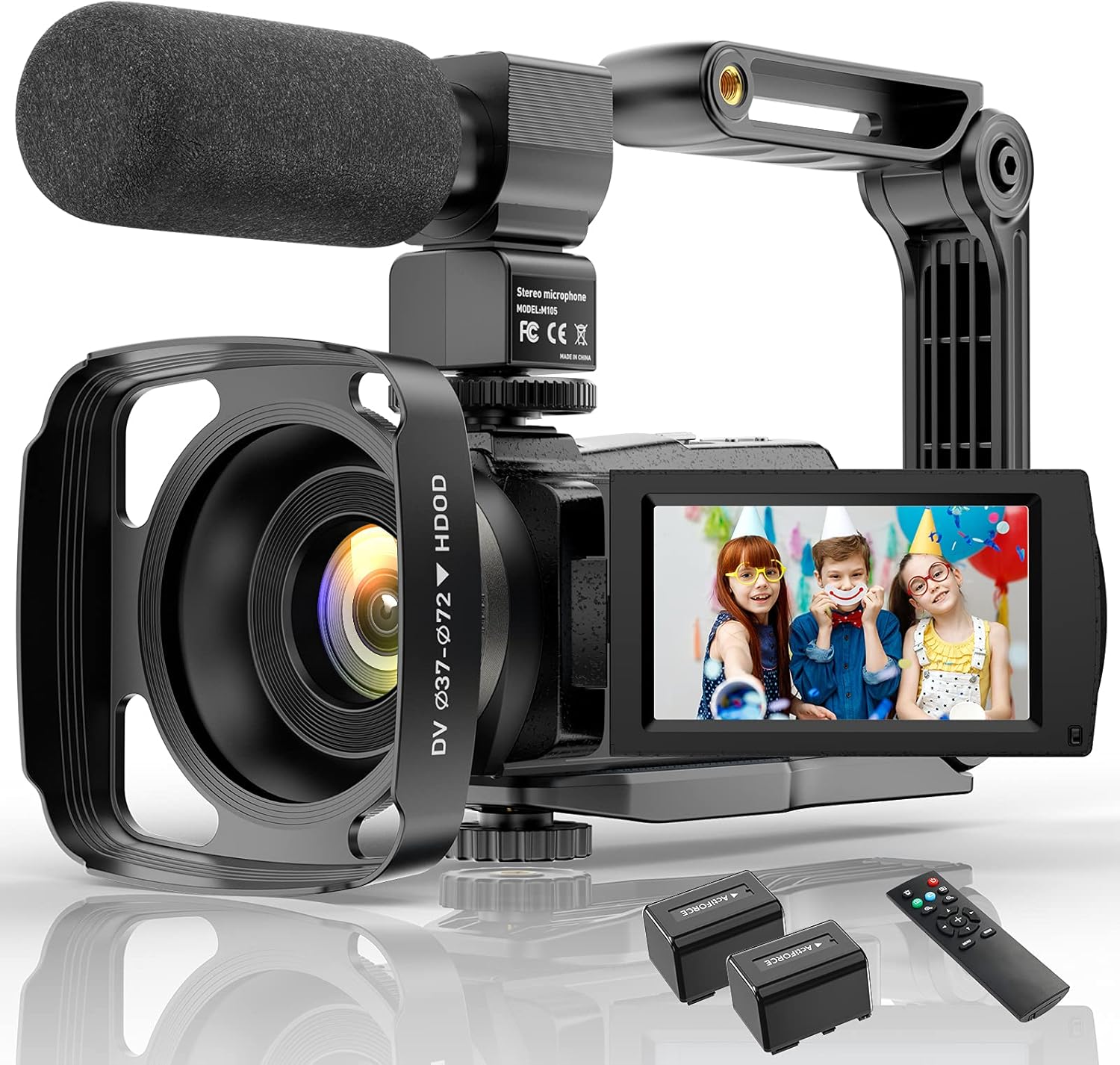 4K 48MP Ultra HD WiFi Digital Camera Camcorder with Microphone B740378