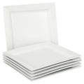 White Porcelain Dinner Plates, Set of 6 H39054