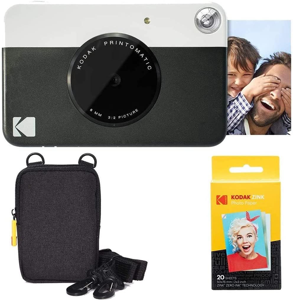 Green Instant Camera with Zink Paper and Deluxe Case F4082