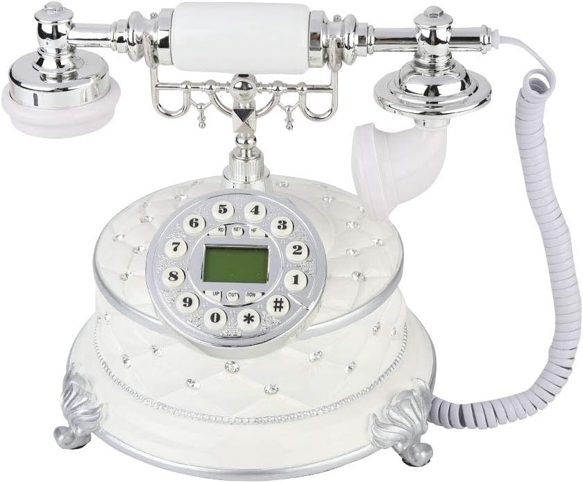 Retro Rotary Dial Antique Landline Phone, LCD Display, Caller ID, Pack of 2 C390
