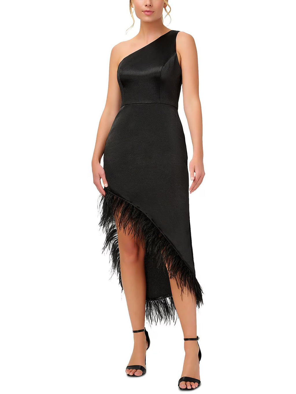 Satin Asymmetric Cocktail Dress T94381