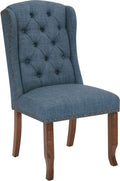 Navy Tufted Wing Dining Chair O79155