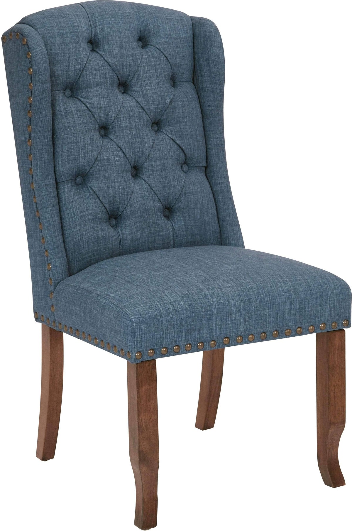 Navy Tufted Wing Dining Chair O79155
