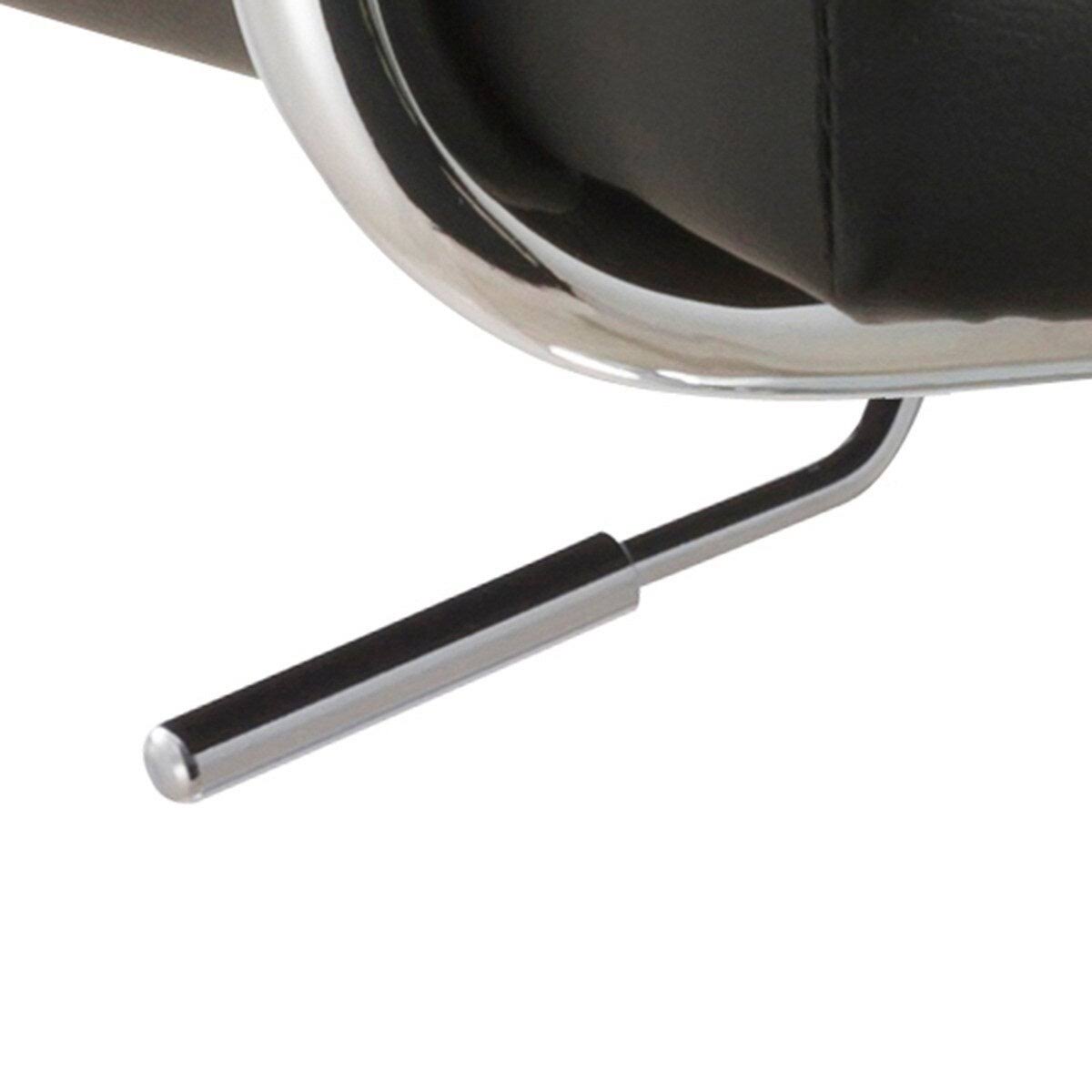 Black Faux Leather Swivel Barstools Set of 3 U288