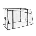 Collapsible Wagon Cart Waterproof Cover Canopy Transparent PVC 33x15.7x27.6inch Portable Dustproof Rainproof A53580