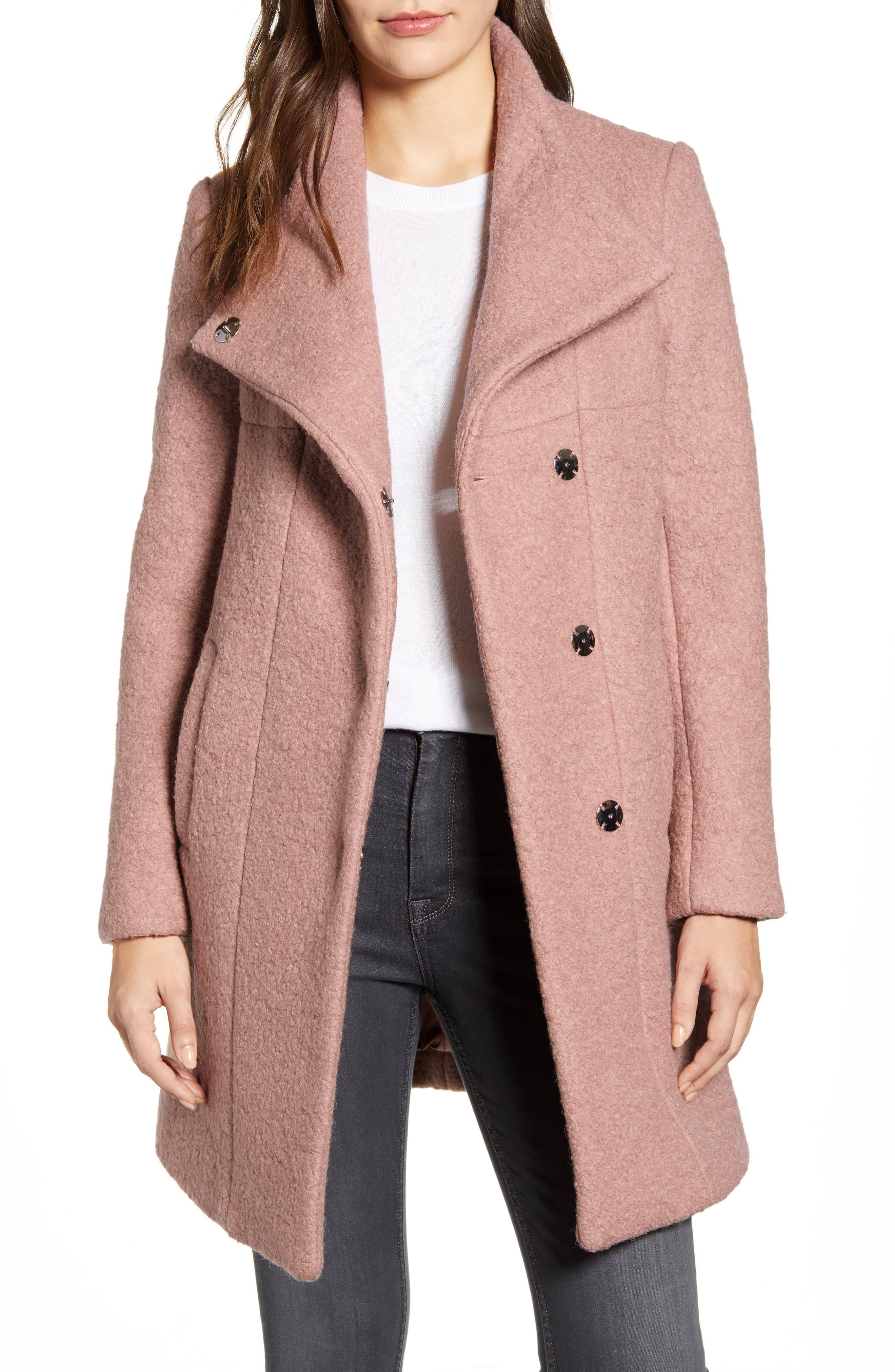 Blush Boucle Walker Coat G715