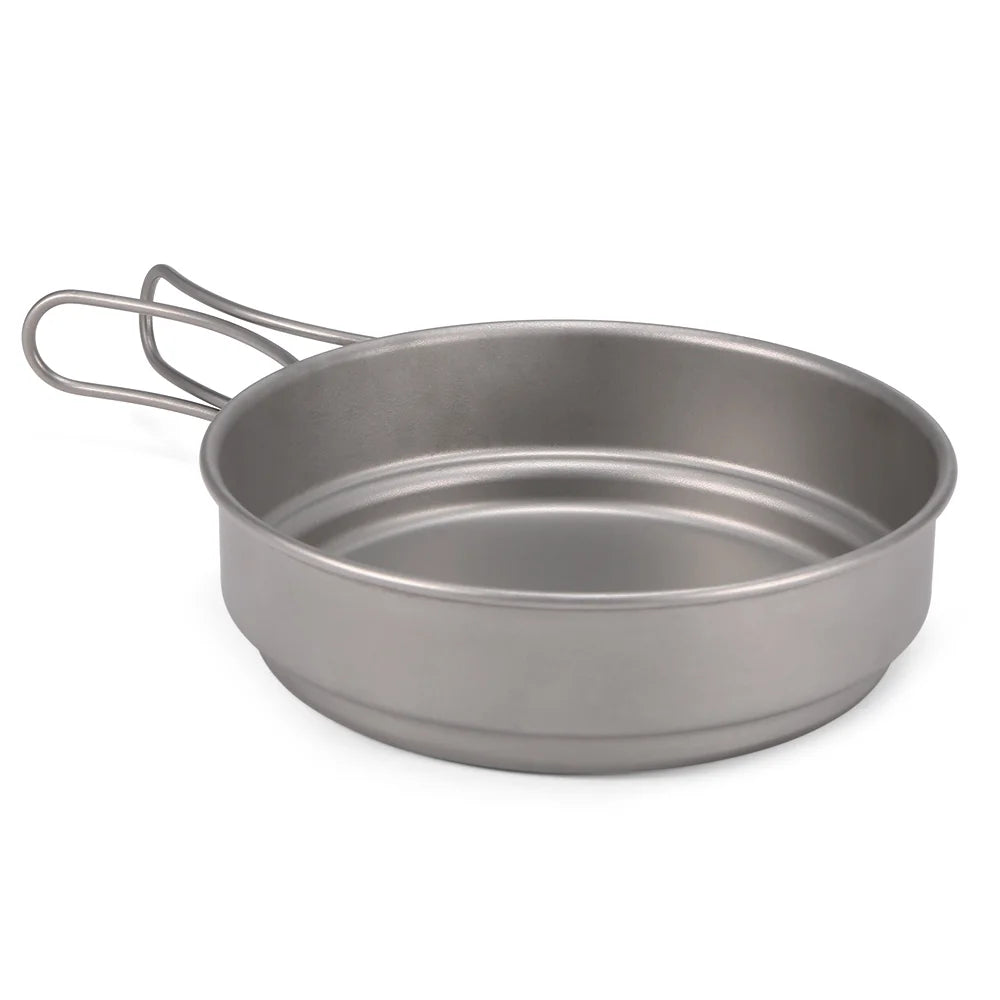 Titanium Cookware Set 1000ml 750ml Pot Pan Spoon Set D94673