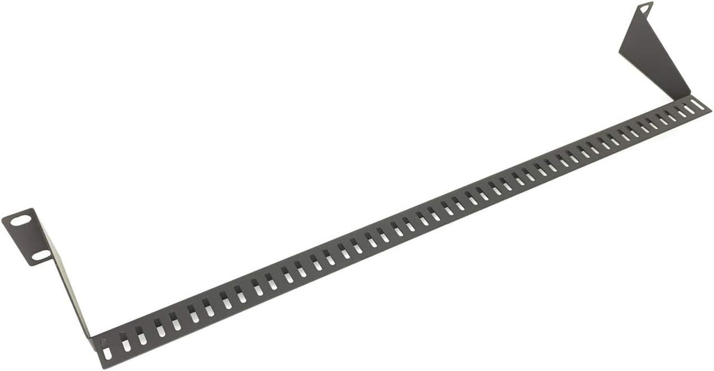 2 Pack 1U Horizontal 19-Inch Rack Mount Cable Management Support Bar Bracket Panel Black G95016