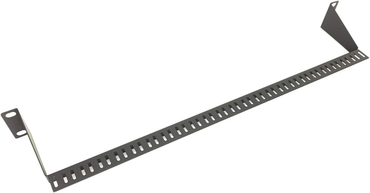 2 Pack 1U Horizontal 19-Inch Rack Mount Cable Management Support Bar Bracket Panel Black G95016