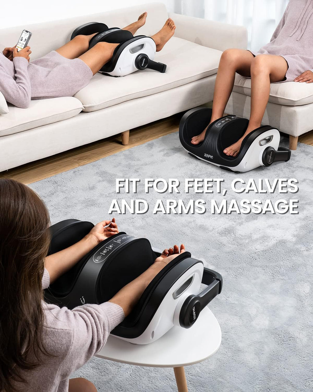 Shiatsu Foot and Calf Massager with Heat and Remote A352