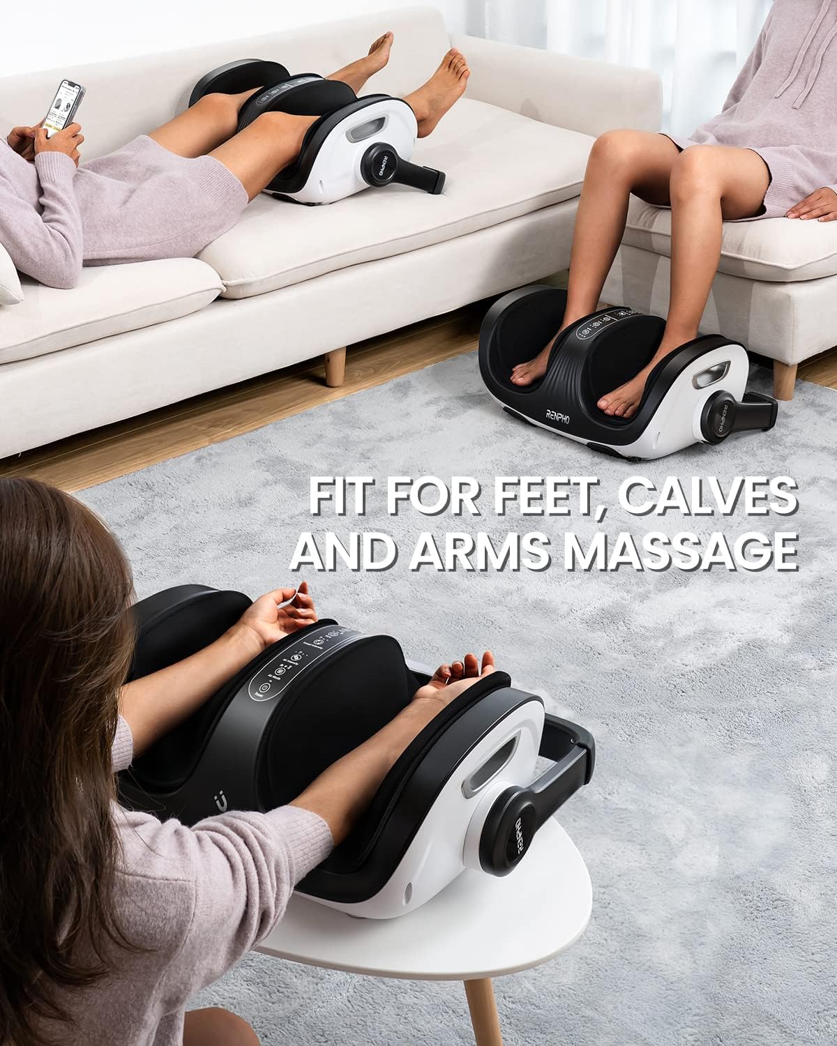 Shiatsu Foot and Calf Massager with Heat and Remote A352