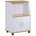 White Microwave Kitchen Cart A74997
