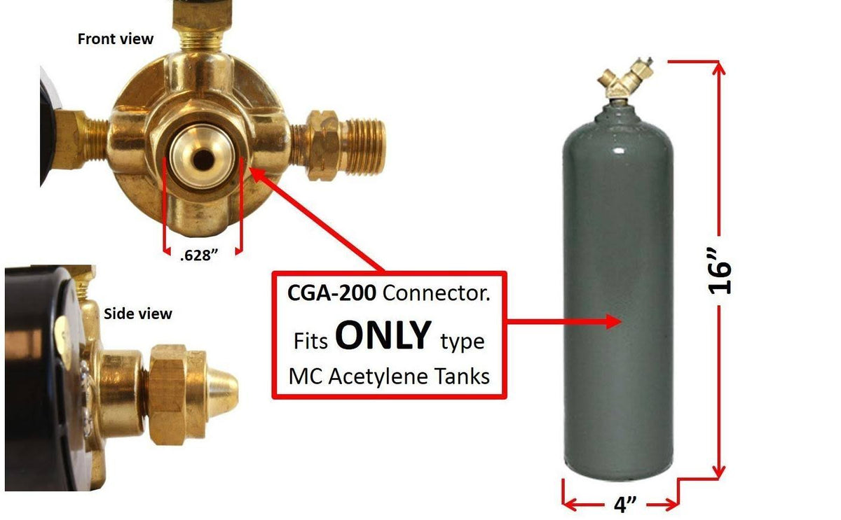Oxygen and Propane/Propylene Regulators Welding Gas Gauges - Pair Q6280