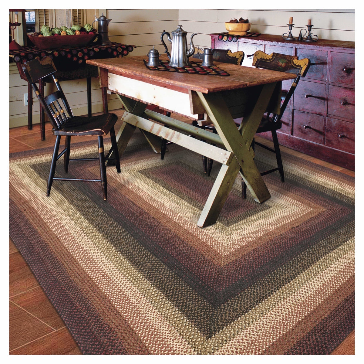 Jute Black 6x9' Braided Rug V3077