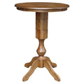 Round Pedestal Bar Table in Pecan M1749