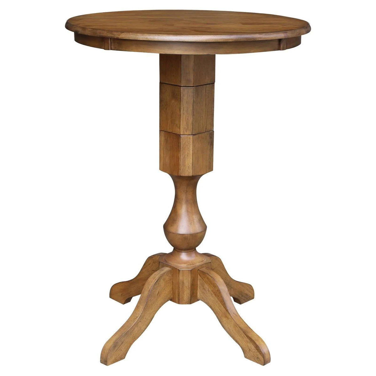 Round Pedestal Bar Table in Pecan M1749