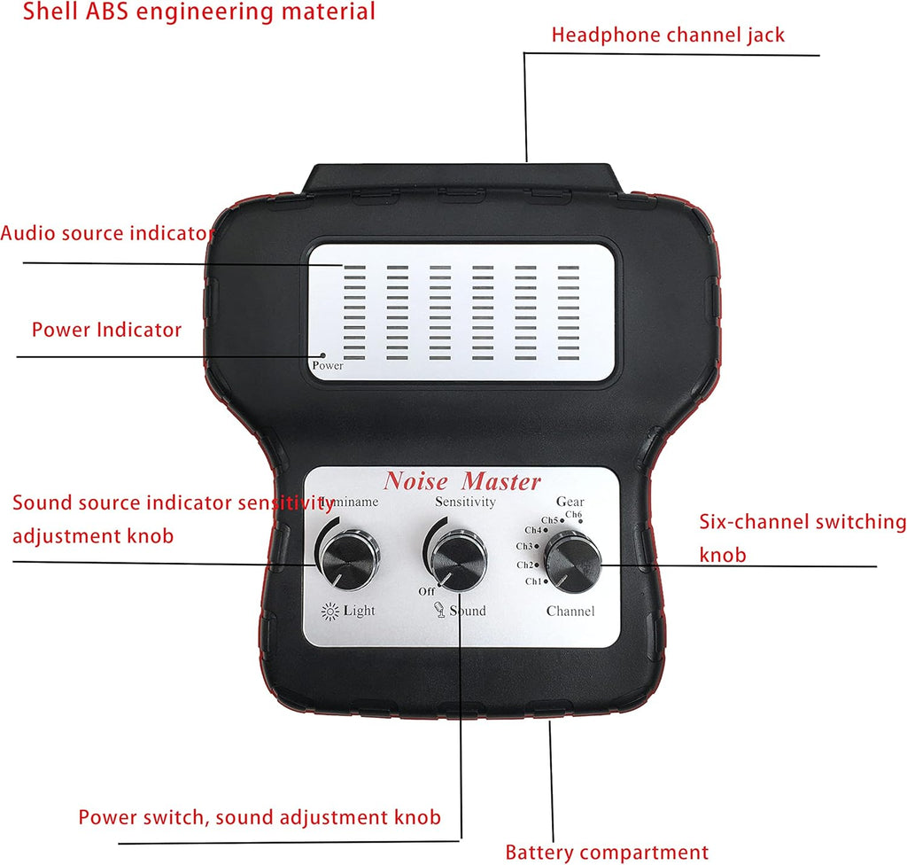 6 Channel Car Engine Noise Finder Electronic Stethoscope Diagnostic Kit M789