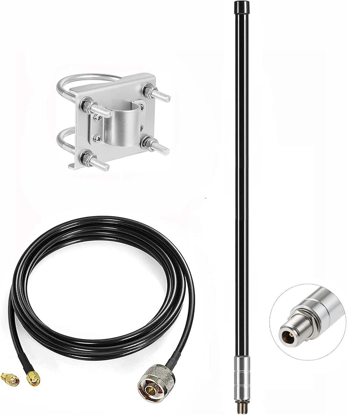 Waterproof 8dBi Omni-Directional LoRaWan 915MHz Antenna with 5M Cable, Pack of 2 W958
