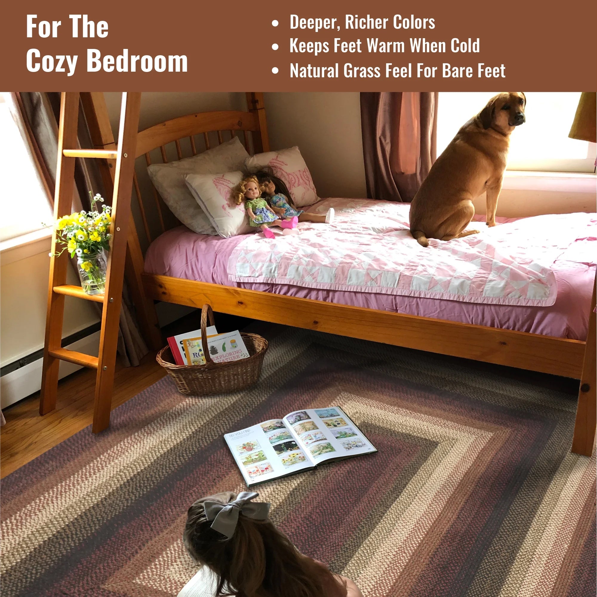 Jute Black 6x9' Braided Rug V3077