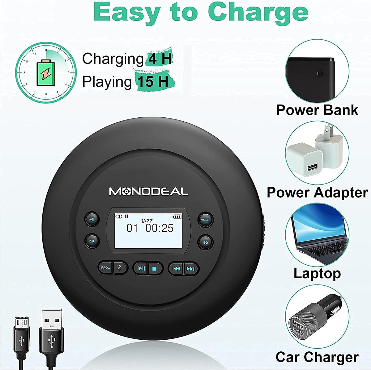 Portable Bluetooth CD Player T9663