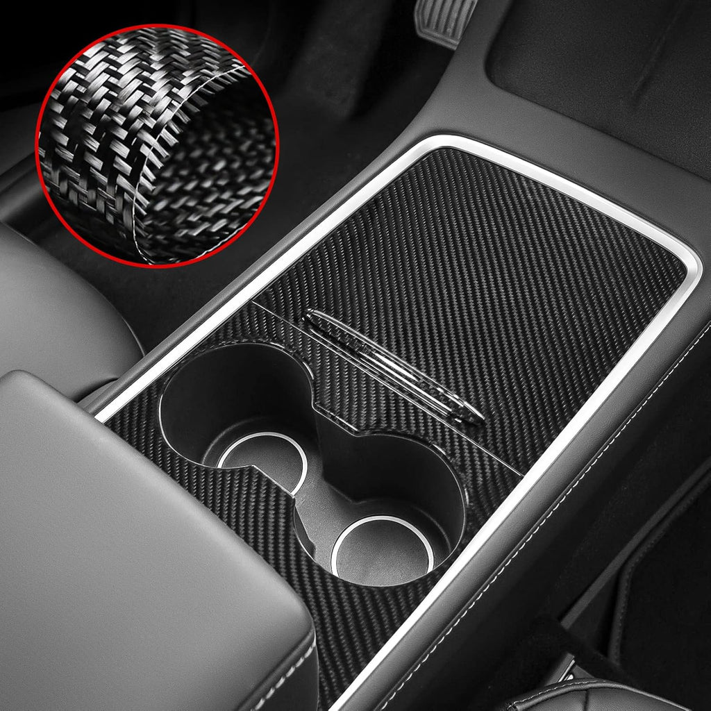 Carbon Fiber Center Console Wrap Kit for Tesla Model 3 Model Y S72139
