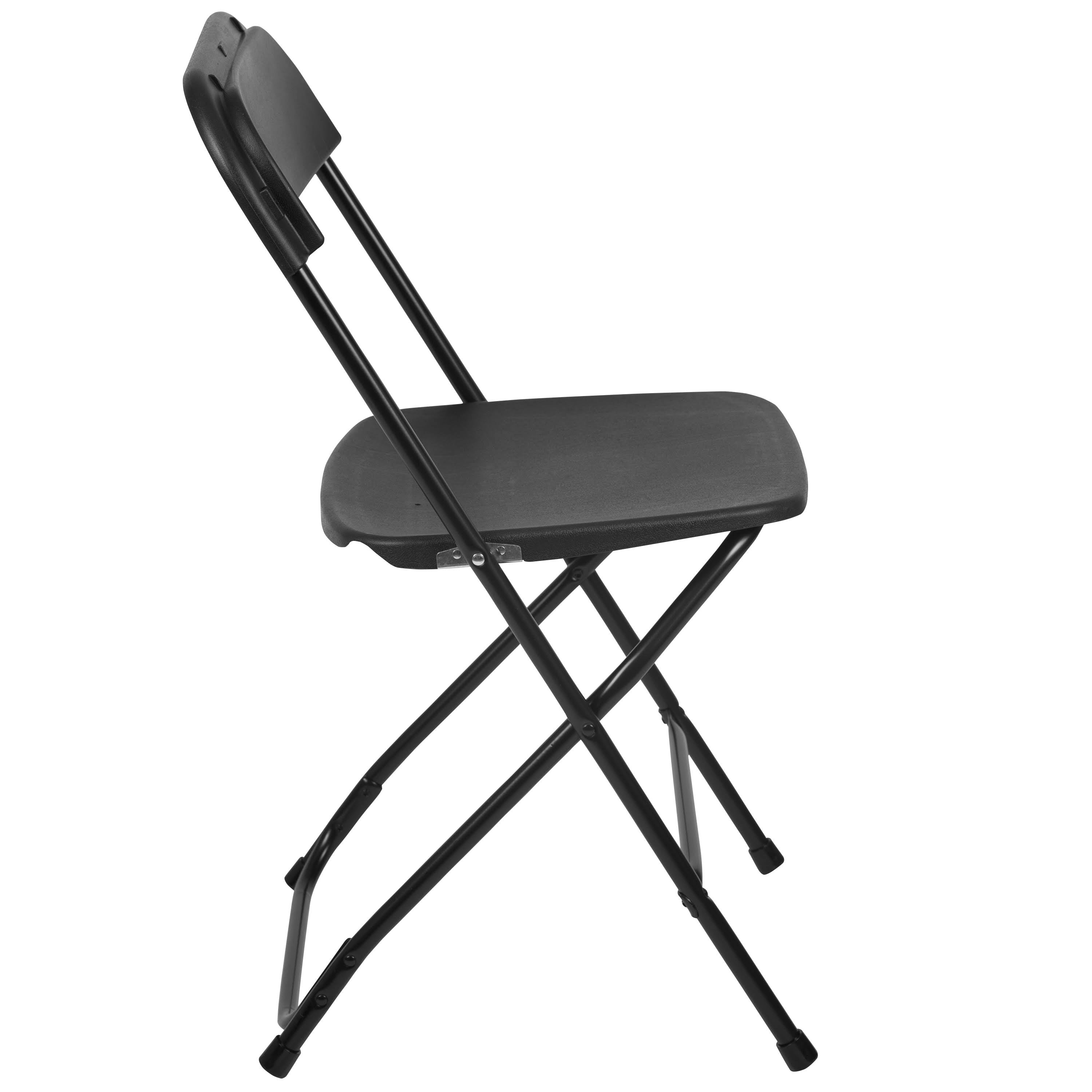 Black Plastic Folding Chair Q2982