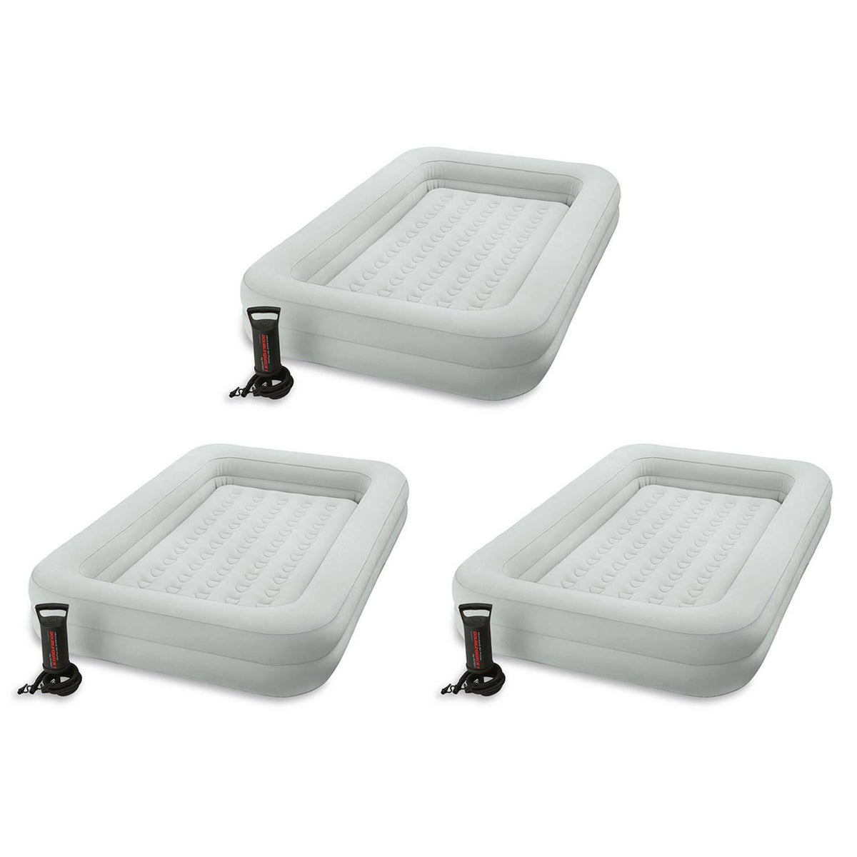 3 Pack Raised Frame Air Mattress Bed with Hand Pump Z98616