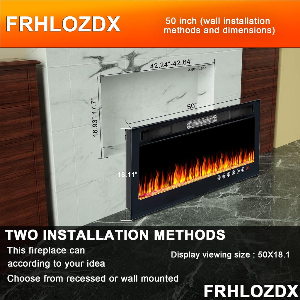 Electric Fireplace Heater with Remote Control, 750/1500W Y23852