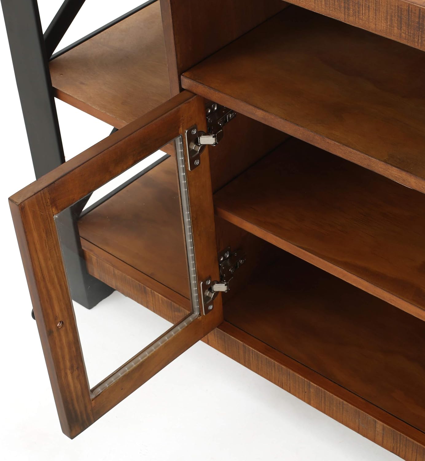 Natural Wood TV Console with Cabinets S565