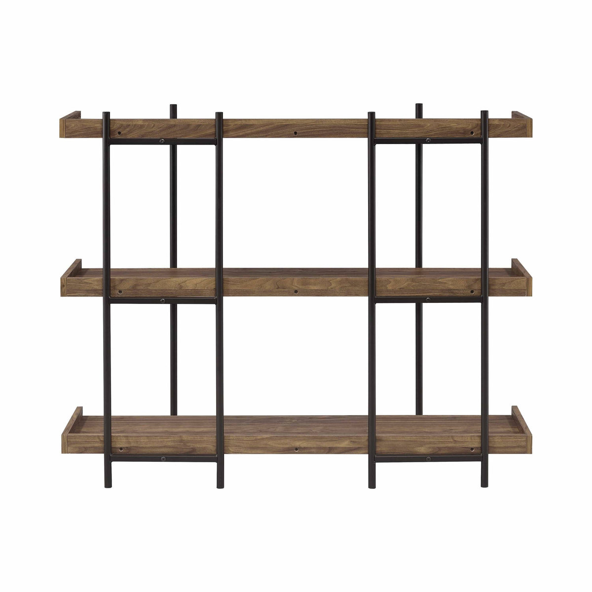 Aged Walnut 3-Shelf Bookcase U872