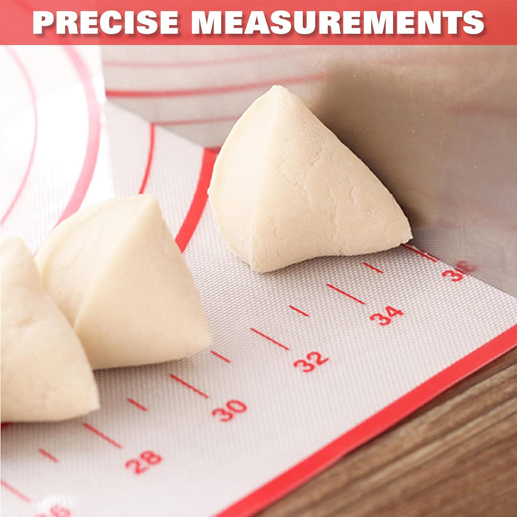 Large Silicone Non Stick Baking Mat with Measurement, Red L43698