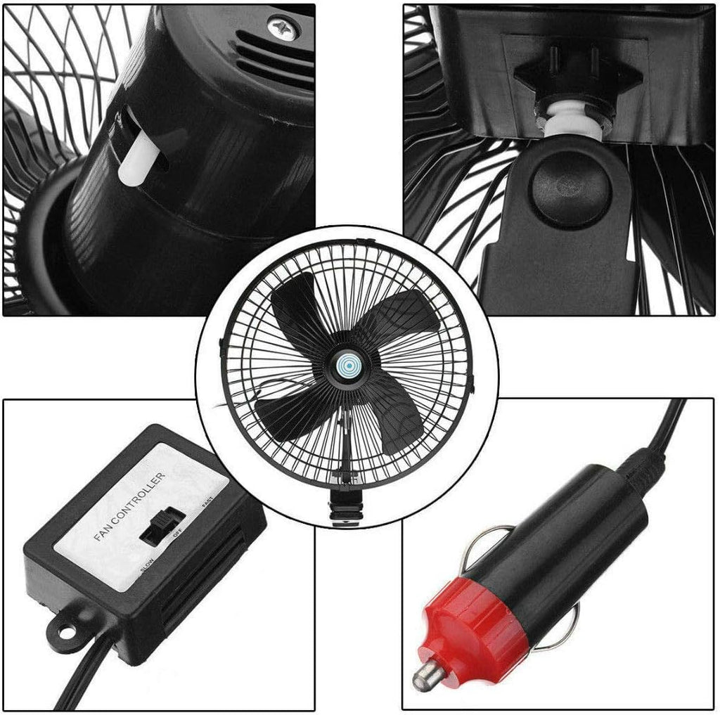 10inch 24V Electric Air Fan with Clip Q29484