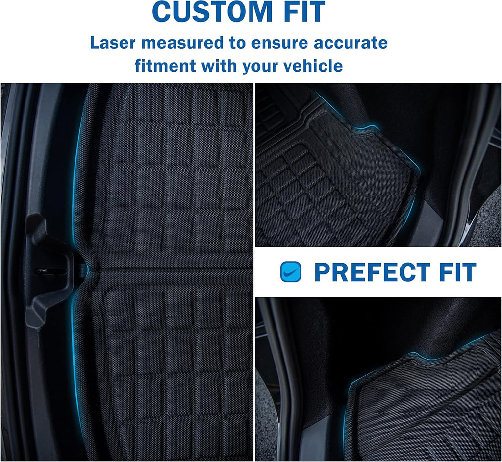 Black Waterproof Rear Trunk Mat Cargo Liner U8359