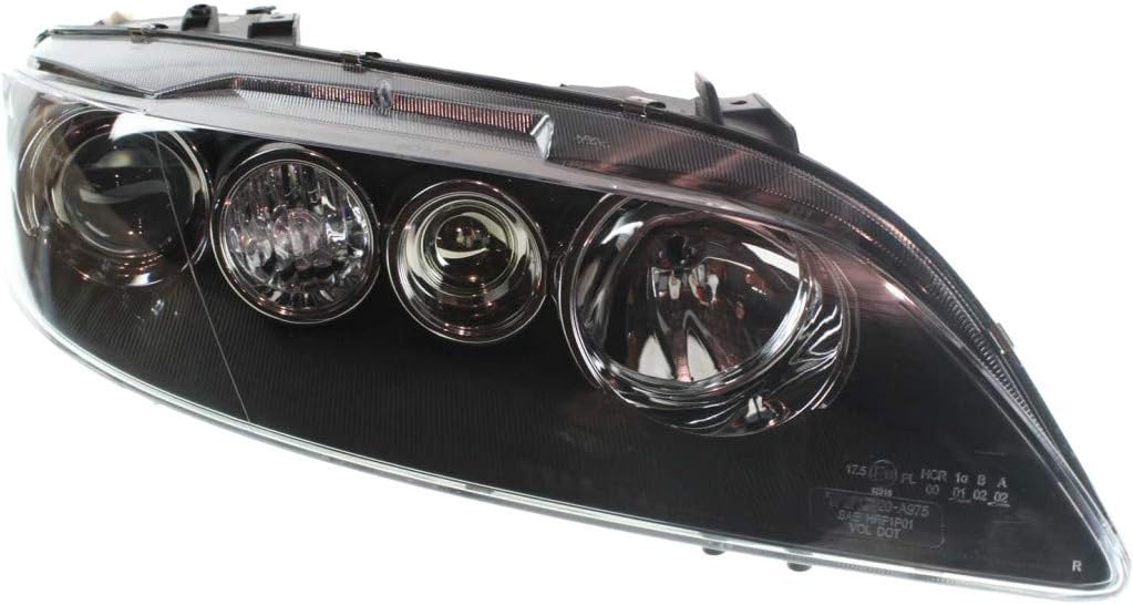 2006 2008 Mazda 6 Headlight Assembly Driver Side Black Housing M429