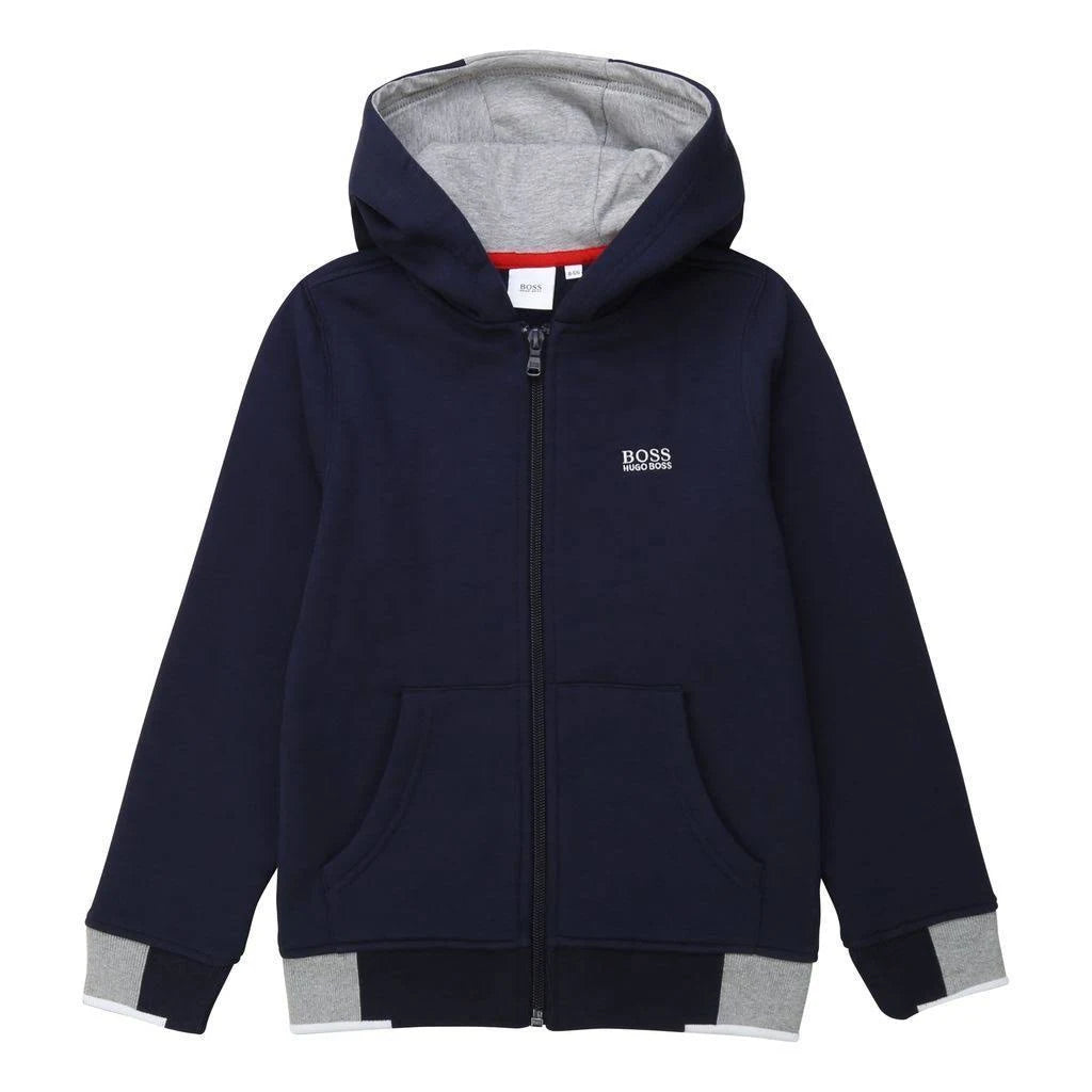 Navy Blue Zip Up Top X310616