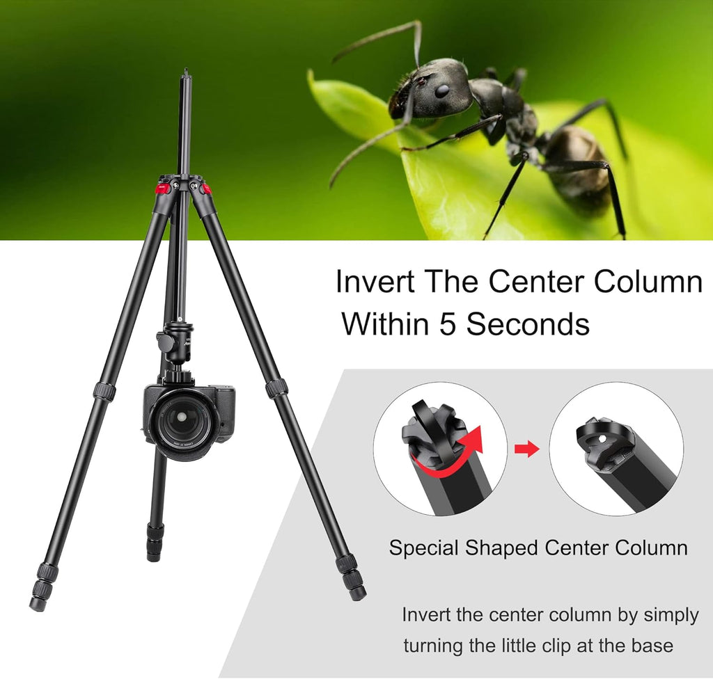 63 Aluminum DSLR Camera Tripod Monopod Kit with Panoramic Ball Head L32940