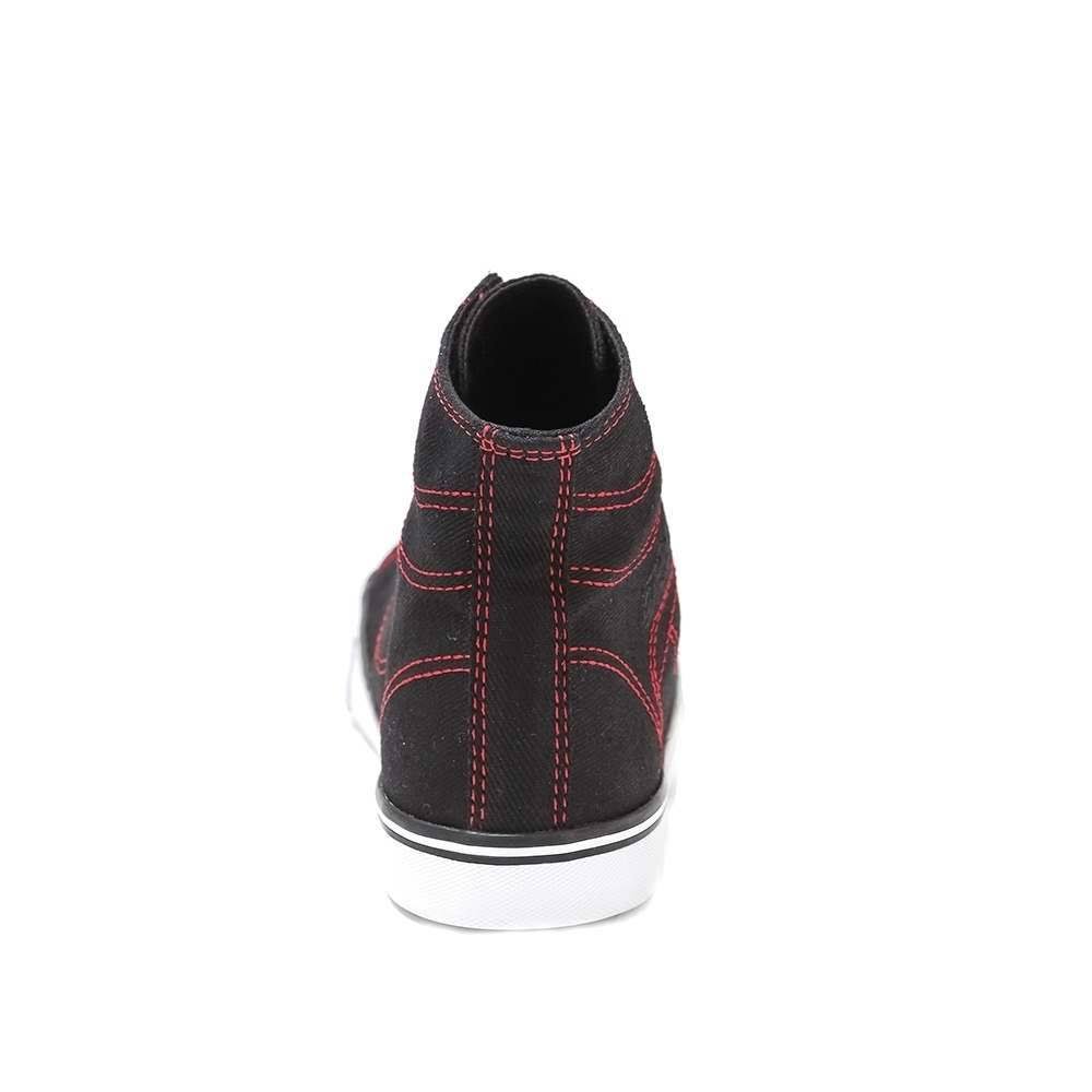 Black / Red Canvas High Tops J9997