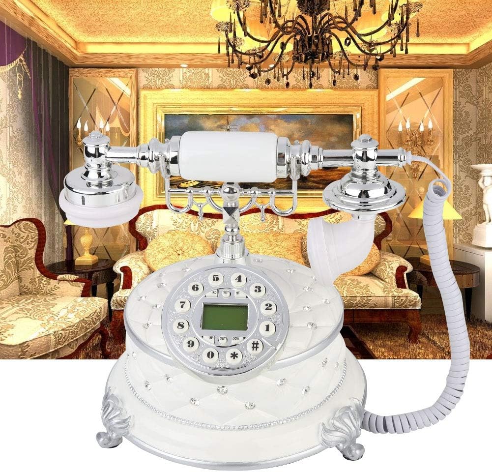 Retro Rotary Dial Antique Landline Phone, LCD Display, Caller ID, Pack of 2 C390