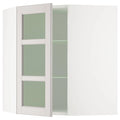 White Corner Wall Cabinet with Glass Door O409