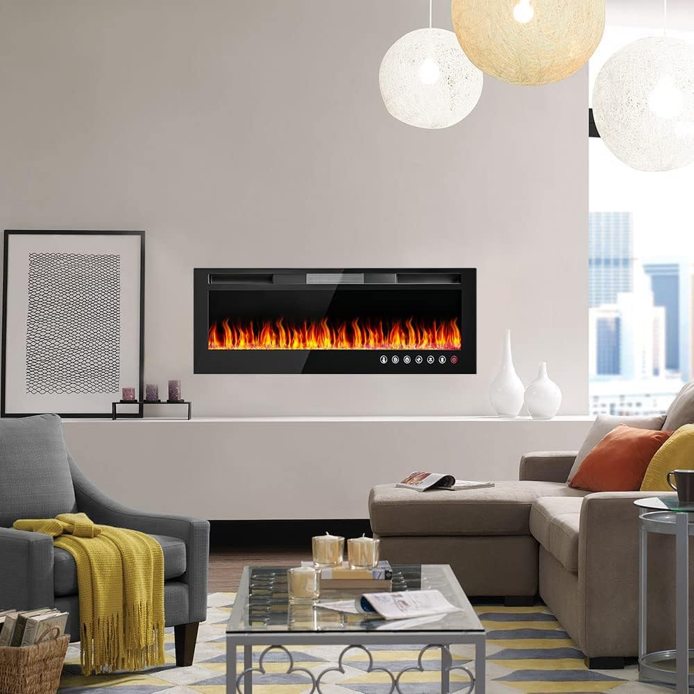 Electric Fireplace Heater with Remote Control, 750/1500W Y23852