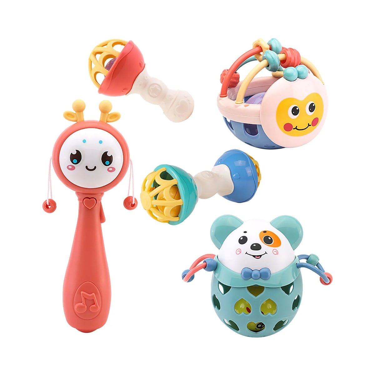 5pcs Baby Rattle Teething Toys, Musical Toy Set S885