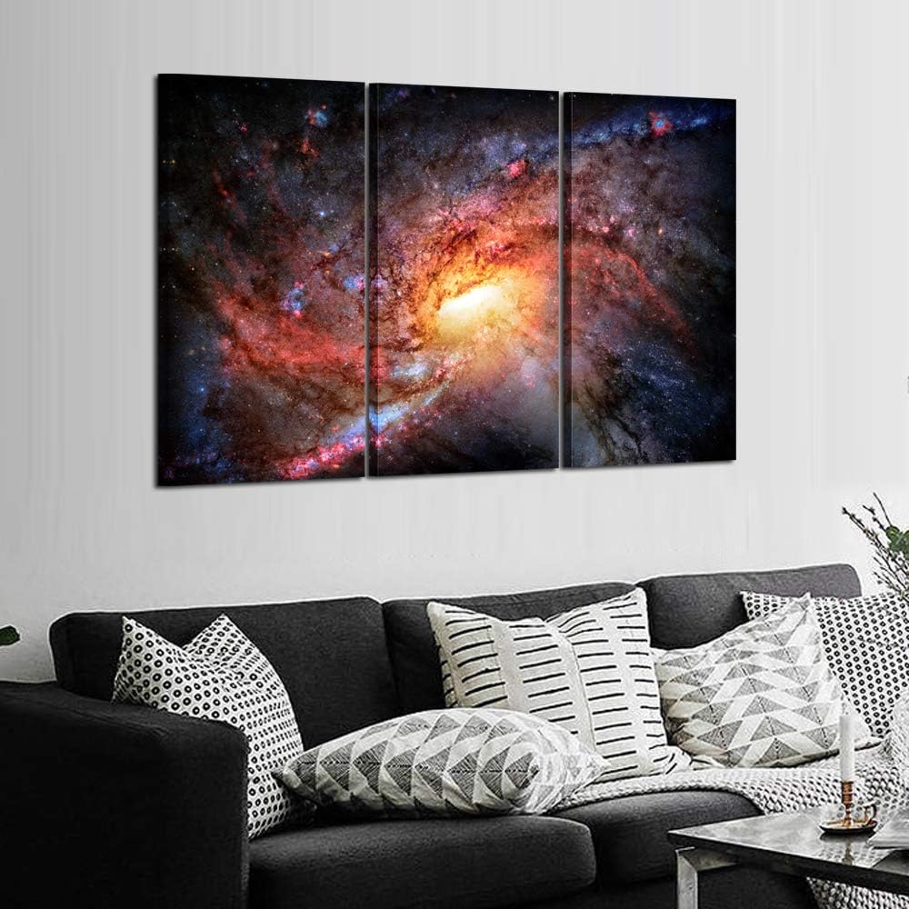 3 Piece Stretched Framed Canvas Wall Art Starry Night Sky 16x32inchx3pcs S322987