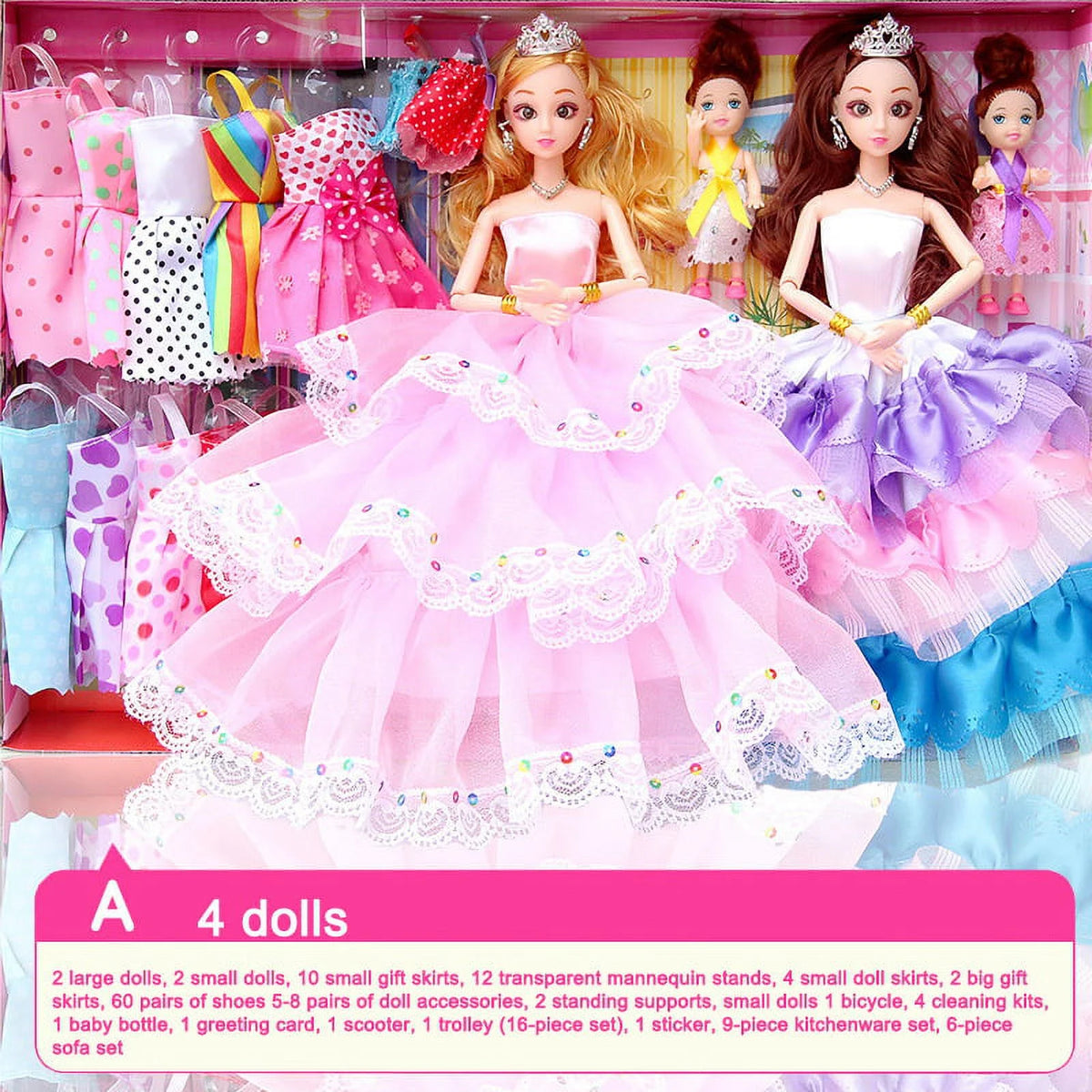 Barbies Gift Box Doll Set Princess Toy Q58290
