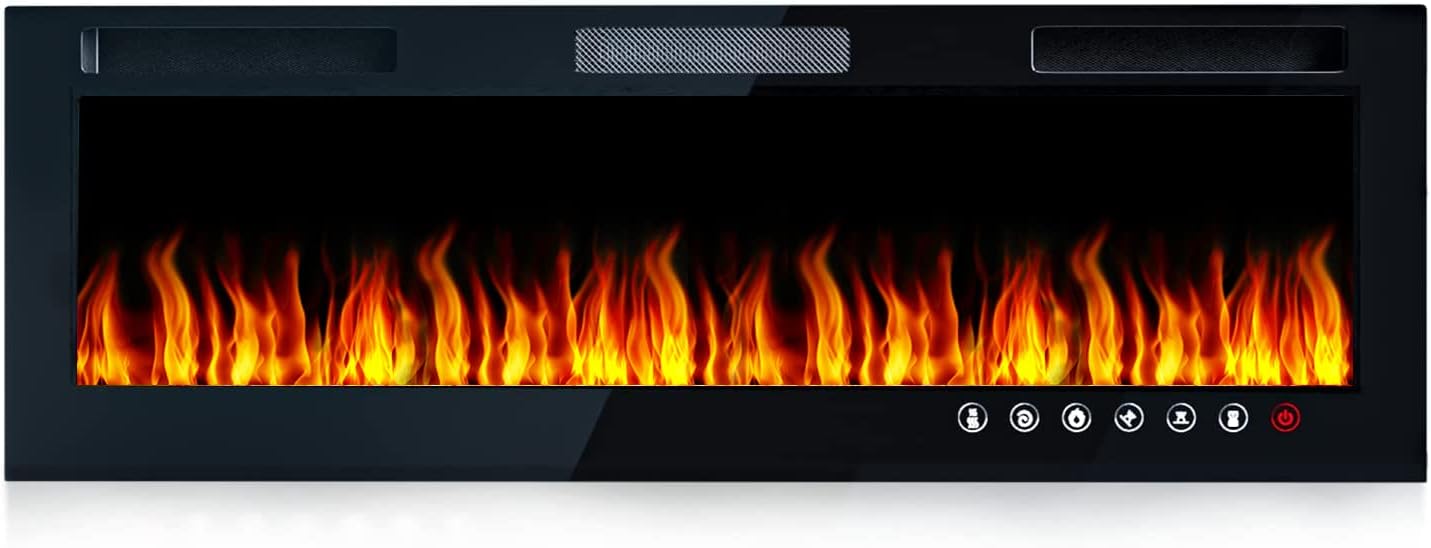 Electric Fireplace Heater with Remote Control, 750/1500W Y23852