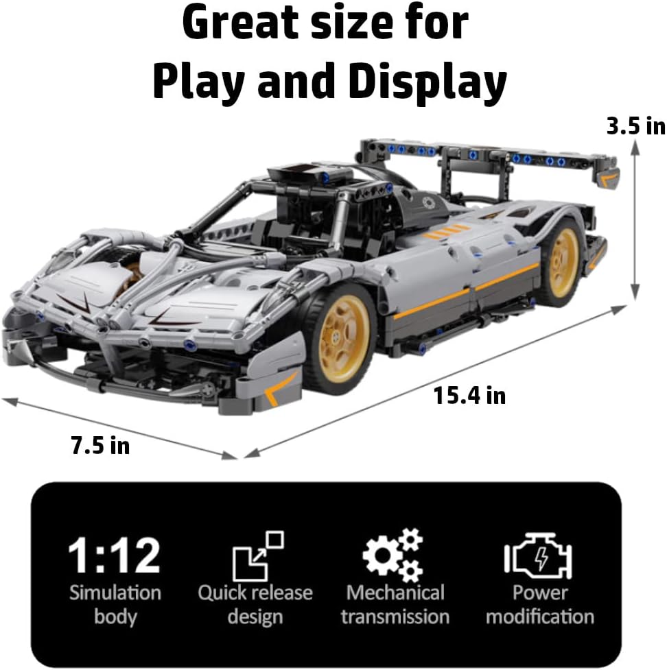 1:12 Scale Collectible Model Race Car Technic Set S255239